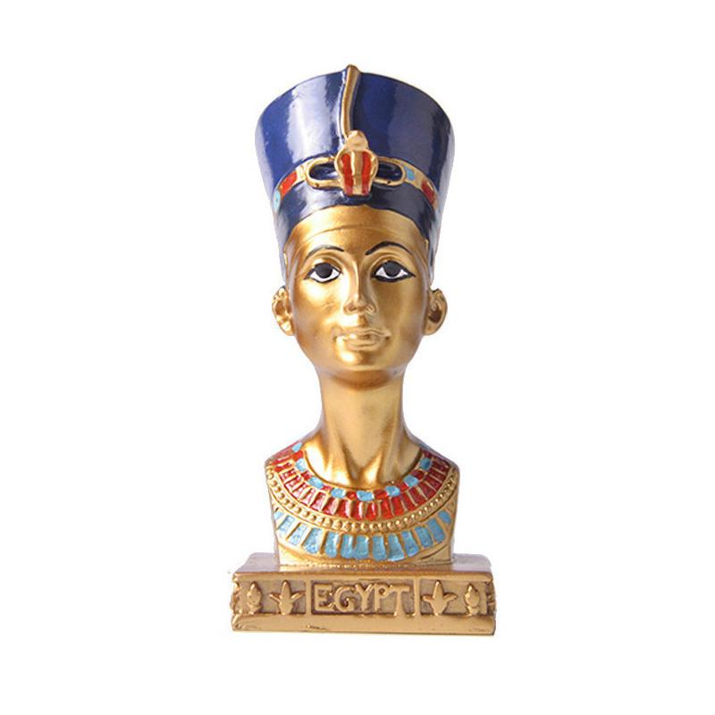 Egyptská královna Ornament Pryskyřice Retro Umění a řemesla Stolní dekorace do obývacího pokoje Dárek Afrika Suvenýr