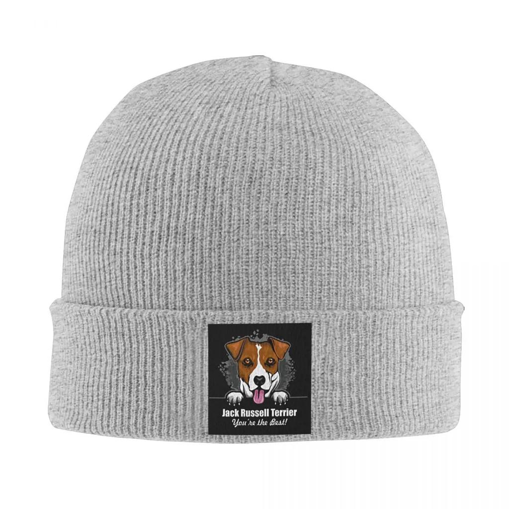 Peeking Dog Jack Russell Terrier Warm Knitted Cap Fashion Bonnet Hat Autumn Winter Outdoor Beanies Hats for Unisex Adult