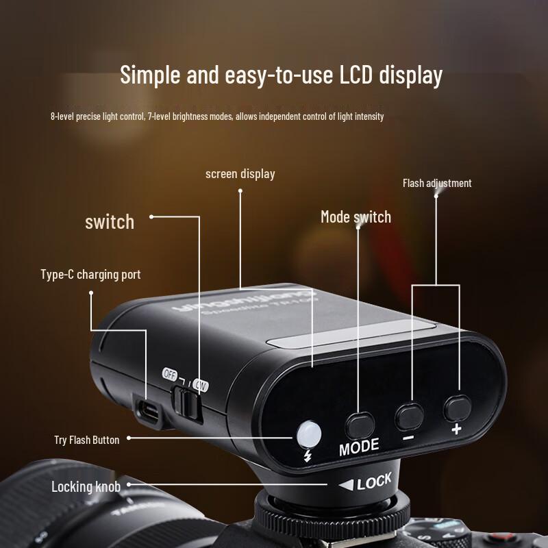 TR-100 Universal Mini External Camera Flash