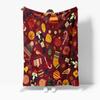 TU Festive Holiday Throw Blanket Cozy Christmas Decor Reversible Flannel Blanket Warm Winter Bedding Gift Idea Home Accent