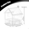 Pull Out External Parrot Feeder Bird Decorative Clear Bath Dish for Outdoor Outside