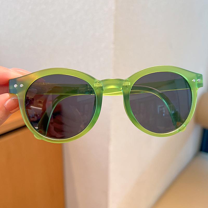 Children's Colored Sunglasses  Foldable Round Frame Sun Glasses Boys And Girls UV400 Ultraviolet Eyepiece For Ages 2-8 Years Kid