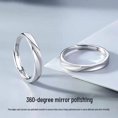 S925 Sterling Silver 'Close To Me' Couple Rings - Luxurious Silver Rings for Birthdays, Proposals, and Anniversaries