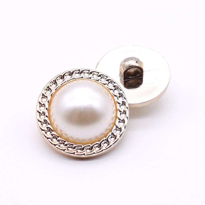 High-End Pearl Plastic Buttons, Women'S Clothes Coat Coat Buttons, Versatile Oil Round Decorative Buttons