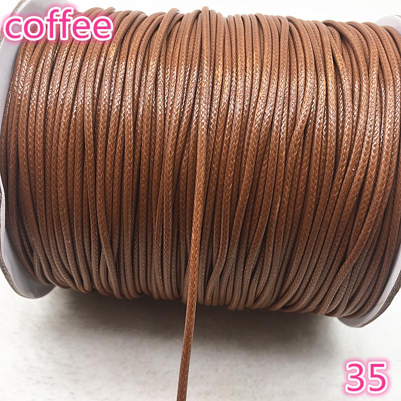 10 Meters 1mm 1.5mm Waxed Cotton Cord Waxed Thread Cord String Strap Necklace Rope Bead for Jewelry Making DIY Bracelet Necklace