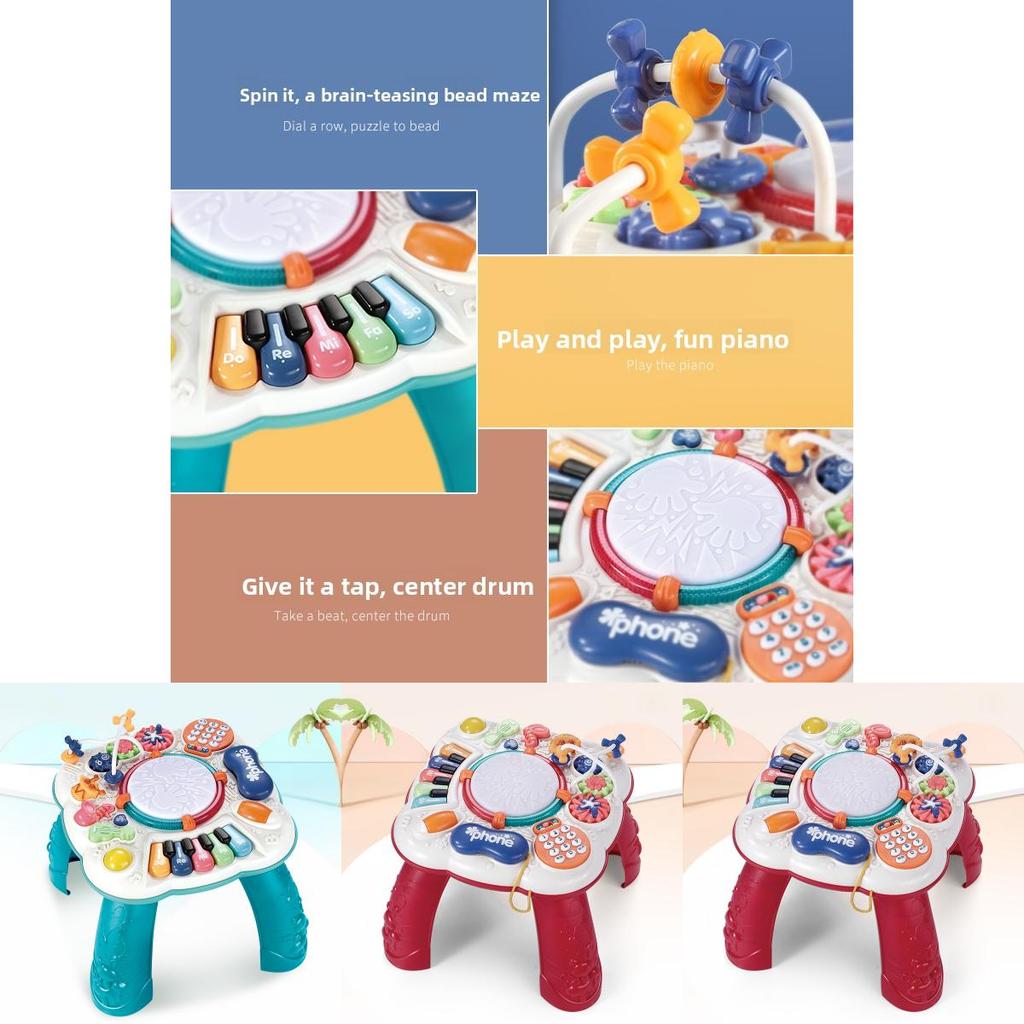 Educational Toddler Play Table With Musical Features For Early Development