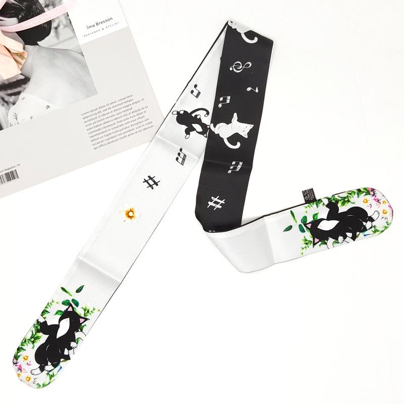 Classic New Long Small Silk Scarf, Decorative Slender Tied Bag Silk Scarf Small Ribbon Scarf Small Streamer Women's Scarf