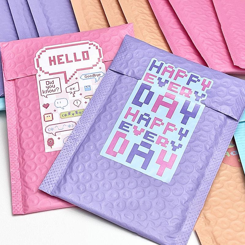 

10 шт. Кольоровий пакет з бульбашковою плівкою пакет із застібкою-блискавкою пінопластова підкладка пакування експрес-пакет для подарунків м яка амортизація транспортне пакування експрес-пакет