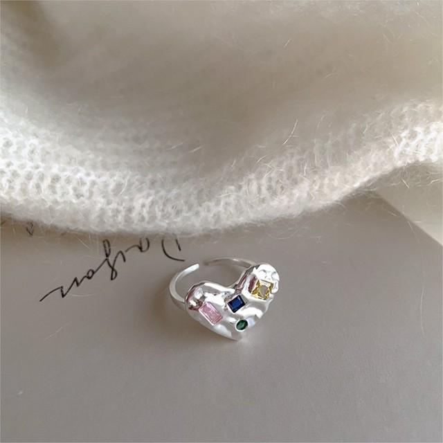 

ANENJERY цветные циркониевые кольца в виде бабочки и сердца для женщин, роскошный нишевый дизайн, вечерние ювелирные изделия, подарки