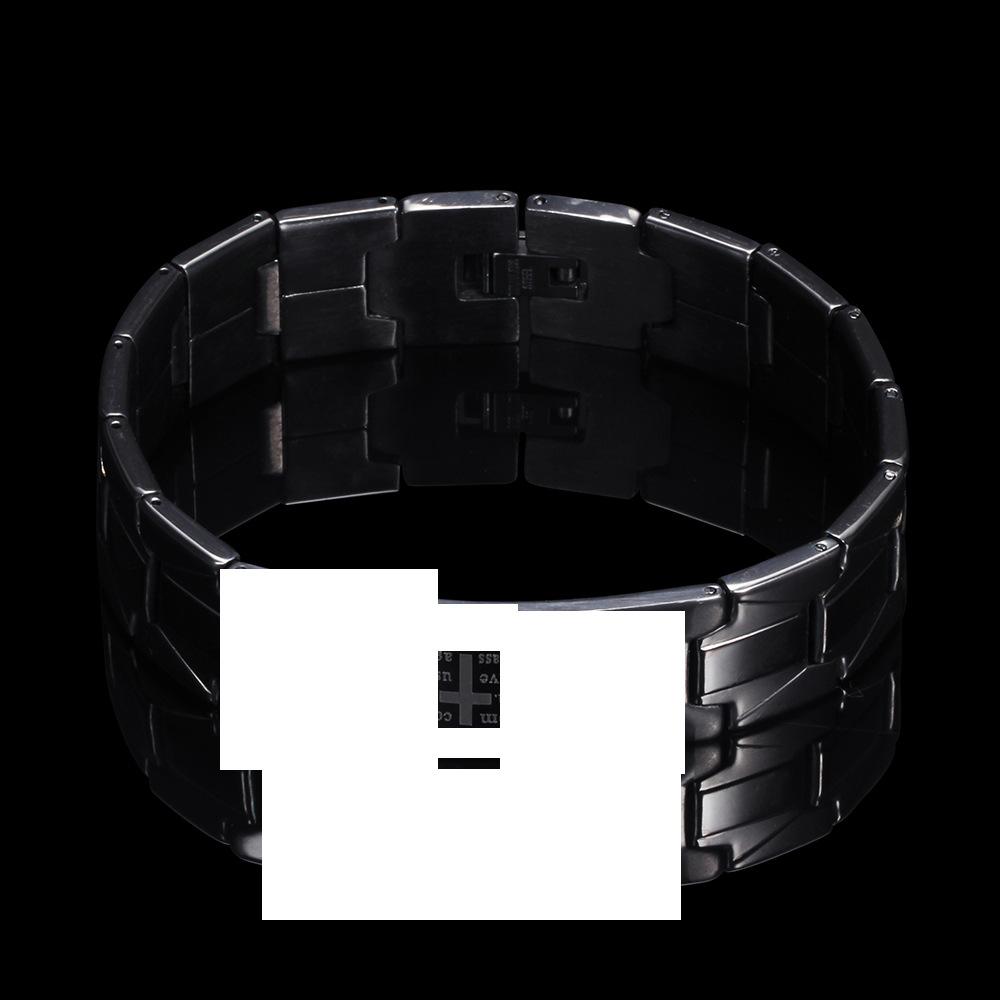 Simple Bracelet Geometric Cross Men's Bracelet Black and White Watch Chain Female