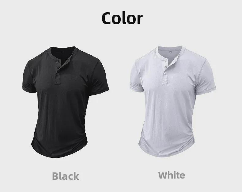 Camiseta de Manga Corta y Cuello Redondo para Hombre Verano 2024 - Estilo Europeo y Americano