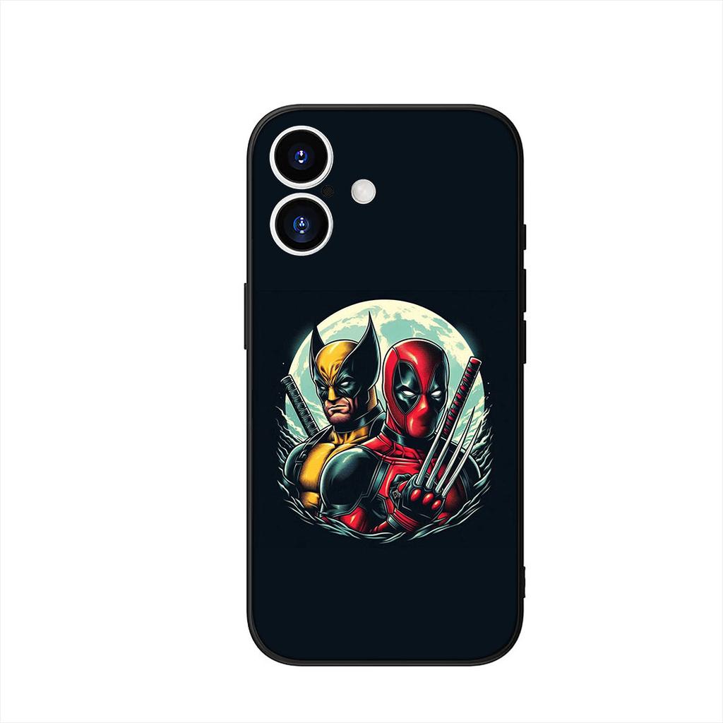 Wallpaper Deadpool Marvel Wolverine Cover Phone Case for Apple iPhone 16 15 14 Plus 13 12 Mini 17 Pro Max + 16E Air 16+ ProMax