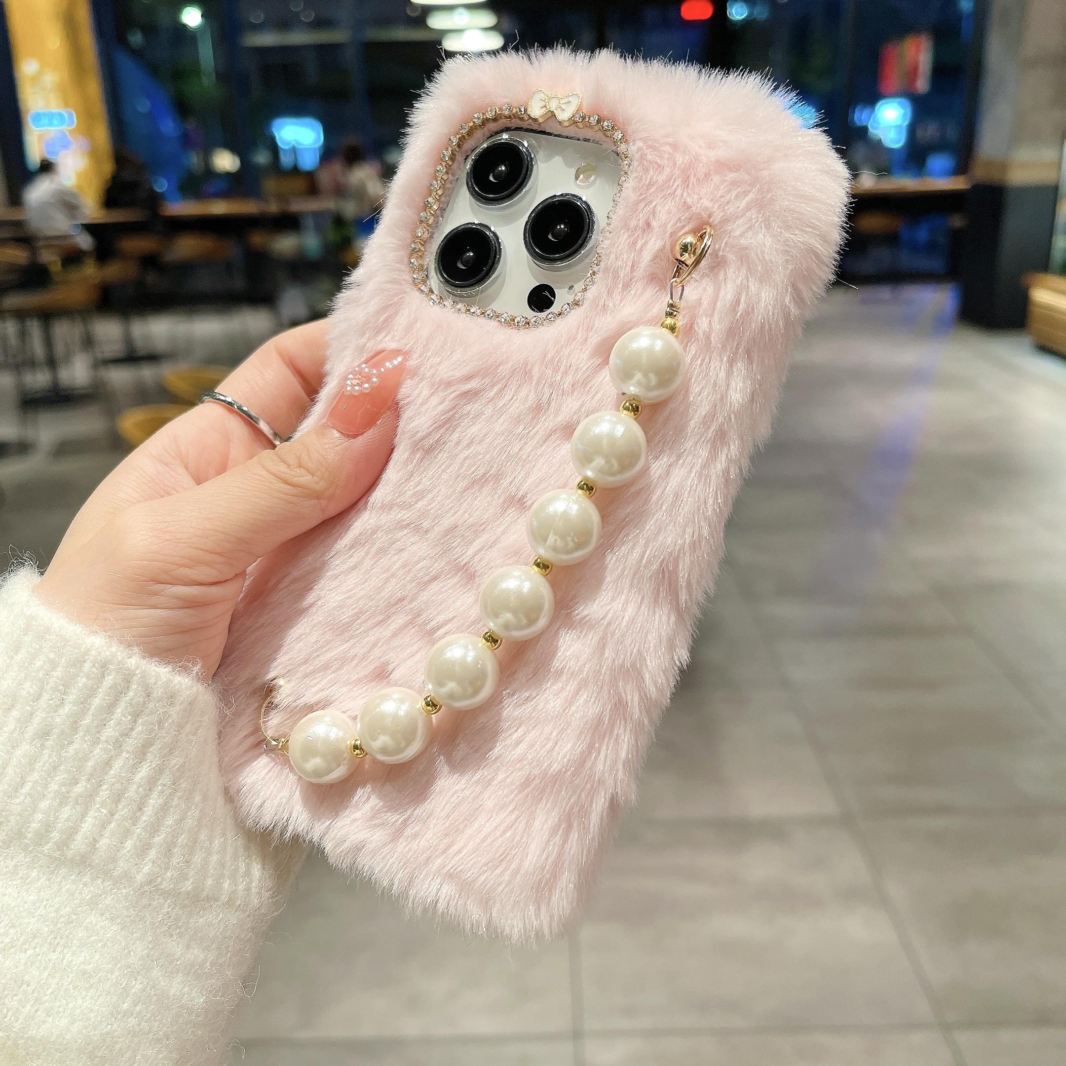 

Милый плюшевый чехол с браслетом и сердечком для Samsung Z Flip 3 S23 S22 S21 Ultra A24 A34 A14 A54 A53 A33 A23 A13 S10 S9 S8/Redmi 10 9 9A 9C 9T Note 11 10 iphone 14 розовый