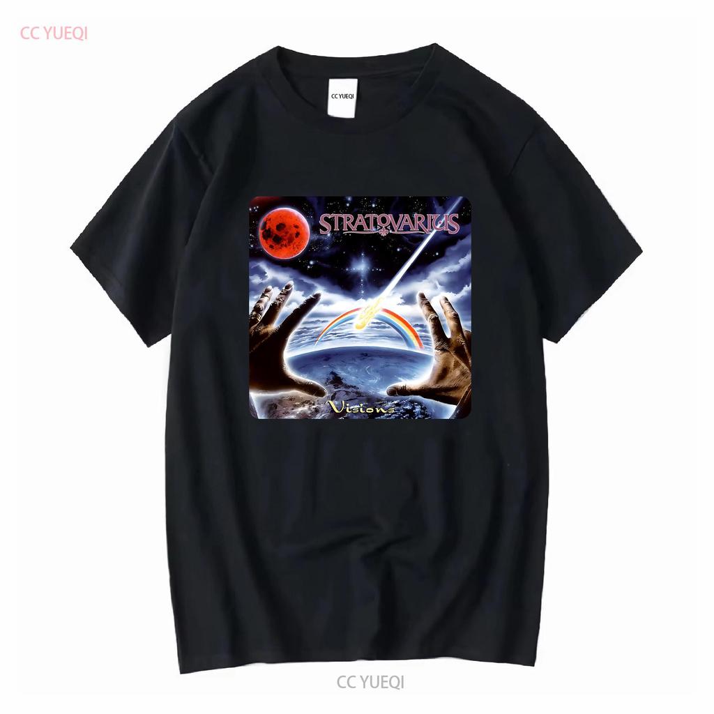 Stratovarius T Shirt Sz L 1997 Power Metal Band Visions Sonata Arctica Helloween Vintage Washed Streetwear Unisex Stretched