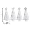 Christmas Tree Candle Mold Christmas-Themed Tealight Holder Mold 4 Pieces Reusable Holiday Decoration Making Mould For Chocolate