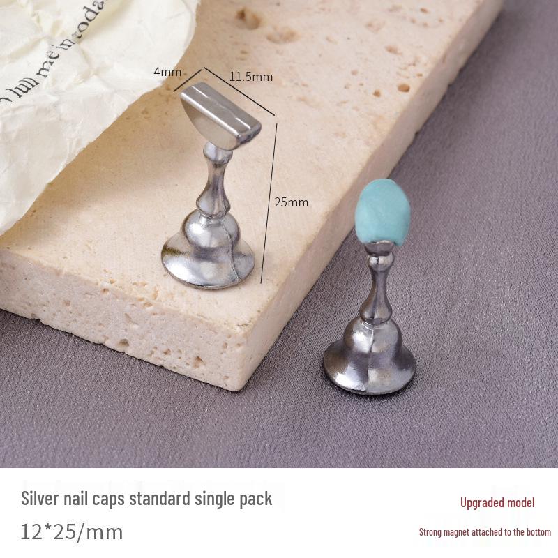 Magnetic Base Nail Practice Stand with Gemstone Tips for Beginners