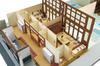 TOMYTEC EcoLacture MD04 Micro Dollhouse Bathhouse Diorama Supplies
