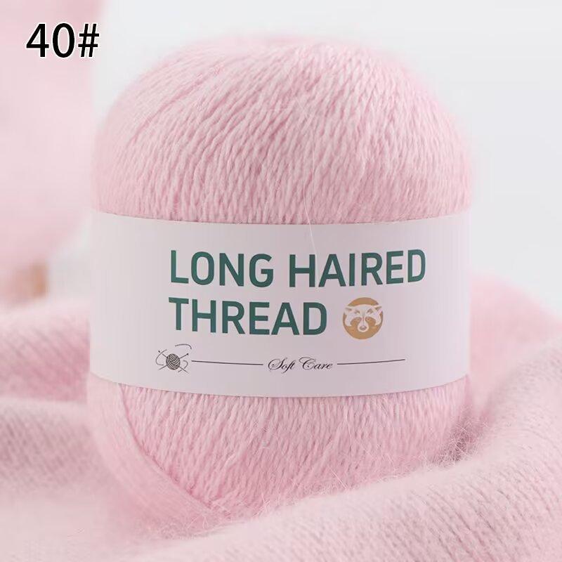 Filato di Pile di Visono a Pelo Lungo 50G Cappello Sciarpa Giacca Lavorati a Mano Moda Autunno Inverno Filato