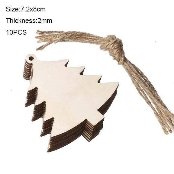 New Diameter 1-10CM Natural Unfinished Round Wood Slices Circles Discs for DIY Craft Kids Christmas Painting Toys Ornament Decor