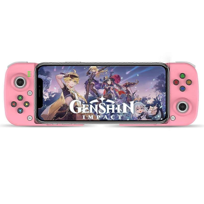 D3 Telescopic Game Controller Joystick Bluetooth-Compatible5.0 for PUBG (Pink)