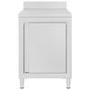VidaXL Table de travail commerciale avec armoire 60x60x96 cm Inox