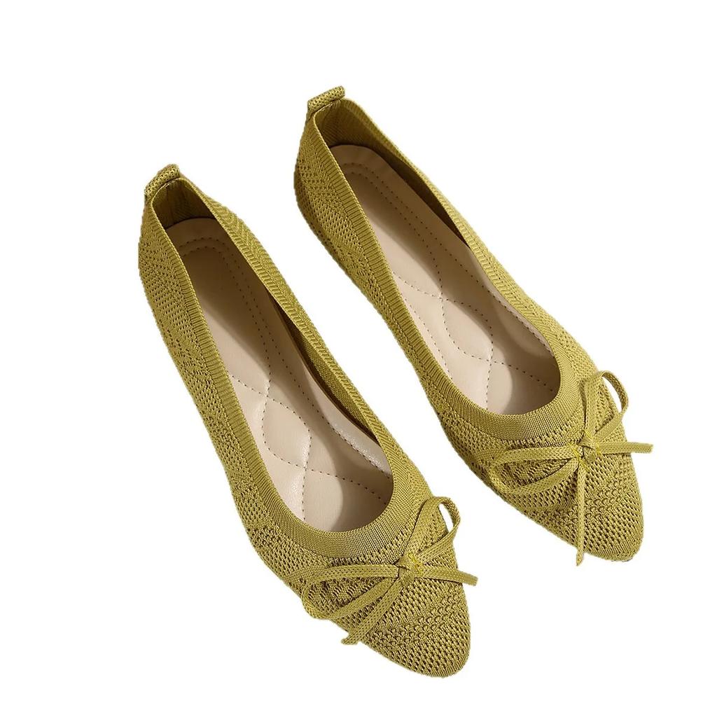 Mode Neuer Stil Spitzschuh Flacher Ausschnitt Atmungsaktiv Bequem Lässige Ballerinas Schuhe Verschleißfest Rutschfest Slipper Damen 2025