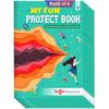 Project Books for Kids | Project Papers for School, College & Home | 32 Pages A4 Size | 1 Side Ruled & 1 Side Colored Pl