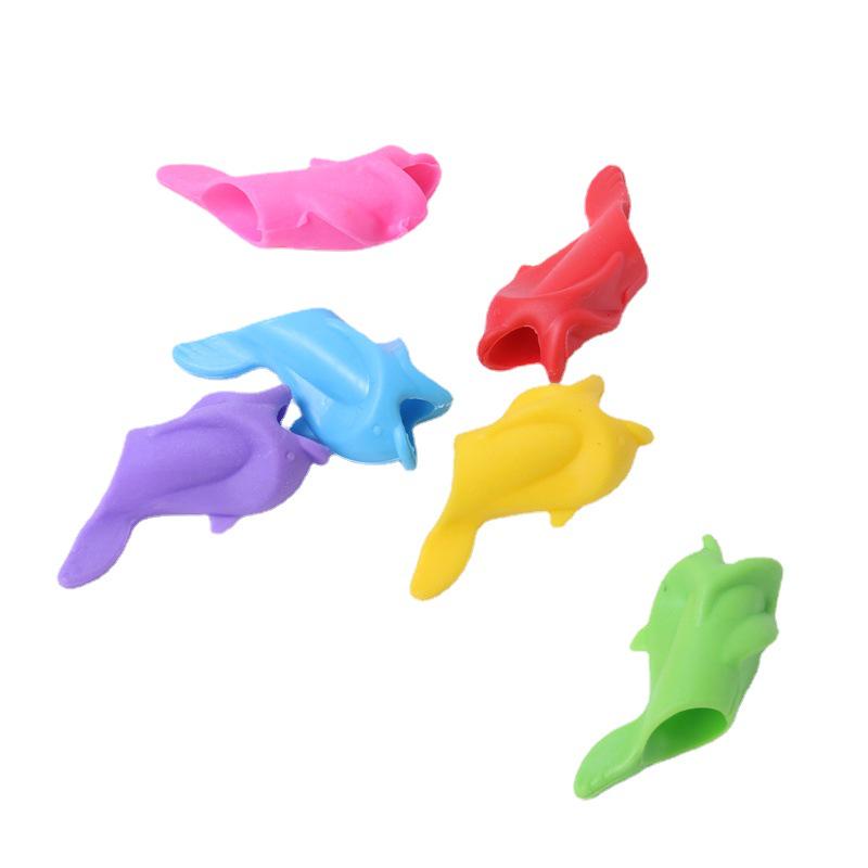 Silikon Delfin Stiftgriffe für Kinder - Weicher Gummi Schreibkorrektor für Schüler
