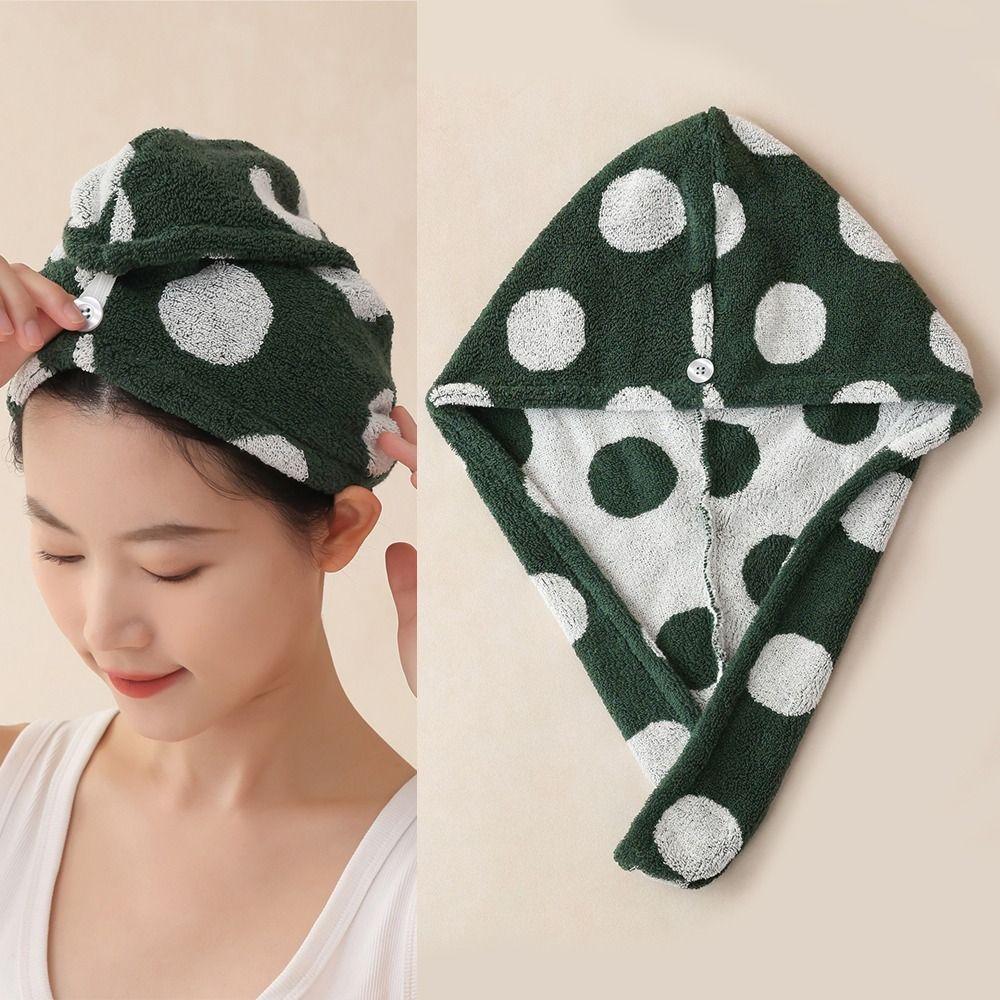 Combed Cotton Hair Towel Mint Green Luxury Hair Dry Towels New Hair Wrap Drying Tool