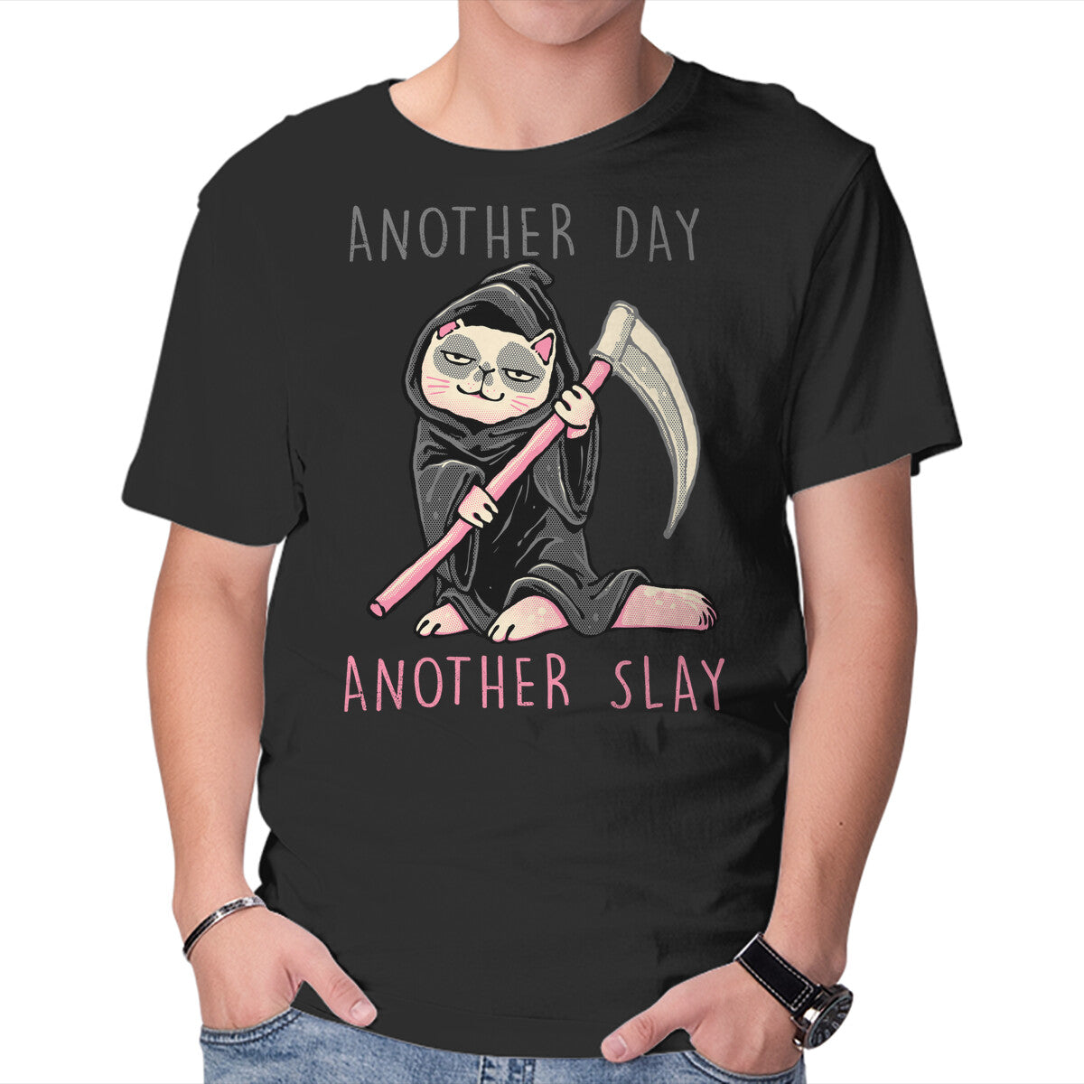 Unisex Crew Neck T-Shirt Another Day Another Slay Graphic Short Sleeve Casual Tee XL