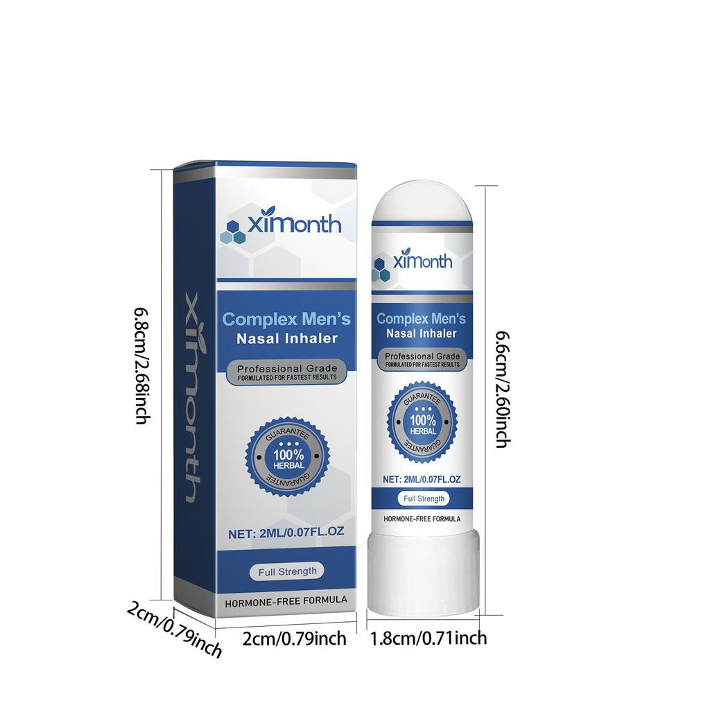Men Energy Enhancer Nasal Inhaler Brain Awakening Boost Endurance Strengthening Maximize Vitality Anti-Fatigue Nose Sucker Stick