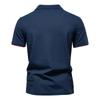 TrendHub Herren V-Ausschnitt Gestreiftes Poloshirt Atmungsaktives Slim Fit Poloshirts für Herren Leichtes Lässiges Sportliches Polo