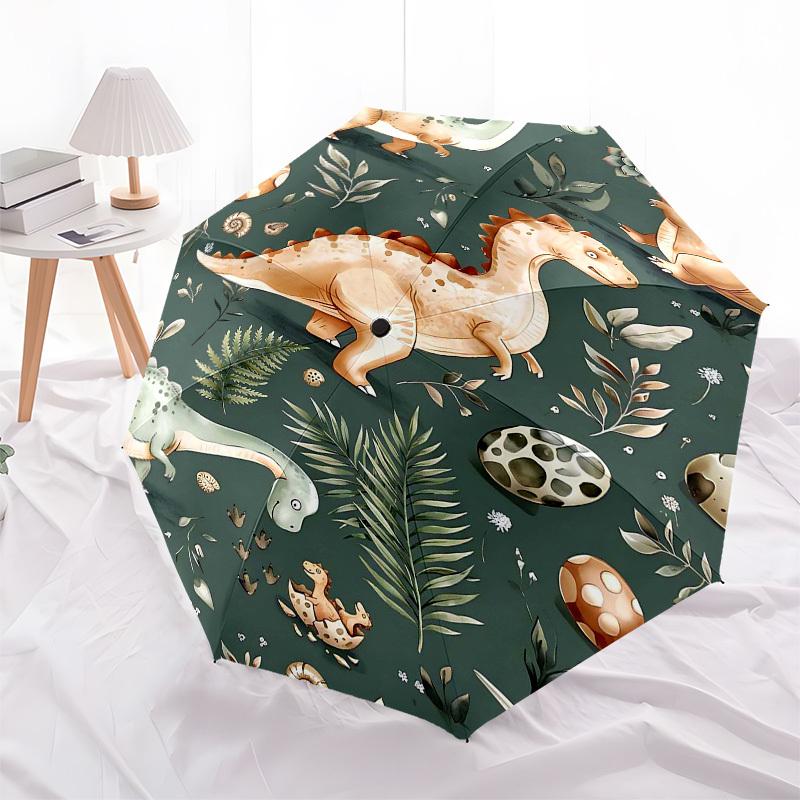 1 szt. Parasol z wzorem dinozaura - 8 żeber wzmocnionych, Automatyczne otwieranie, Lekki i trwały, Modny dodatek na zewnątrz, Plażę L0379