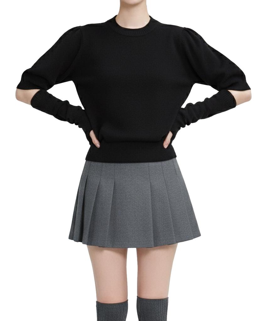 Keulleiseu Lauren Angora Knit & Warmer Set_Red