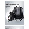 Street Trend Women's Luggage Leather Goods Solid Color Backpack Leather Sewing Line Women's Backpack