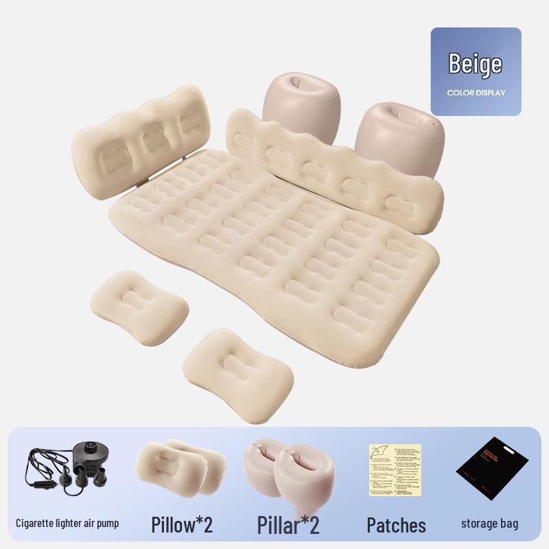 Three-Seven Split Inflatable Car Bed for Kids - Universal Foldable Rear-Seat Travel Mattress for Sedans & SUVs