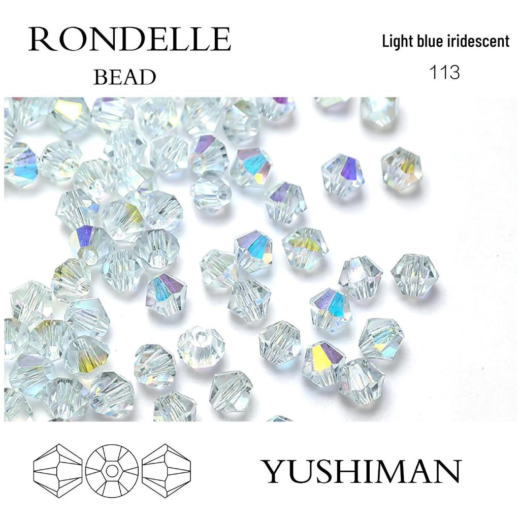4mm Rhombus Beads - 200 Czech Quality Double Crimp Top Beads for DIY, Shuttle Weaving, and Embroidery