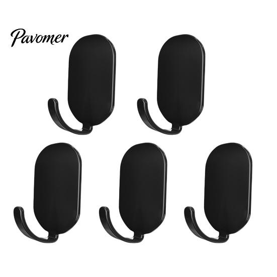 Rust-resistant Coat Hooks 5PCS Wall Self-Adhesive Waterproof Strong Bathroom Load-Bearing Rust-Resistant Hook for Kitchen Bathrobe