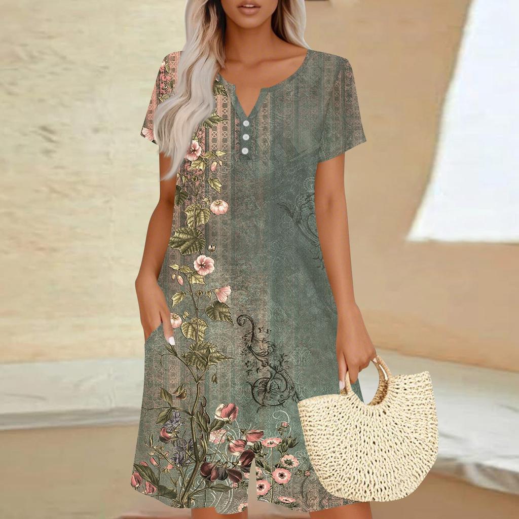 Womens Casual Short Sleeve Jumpsuit Fashion Top Jumpsuit Shorts Rompers With Pockets
