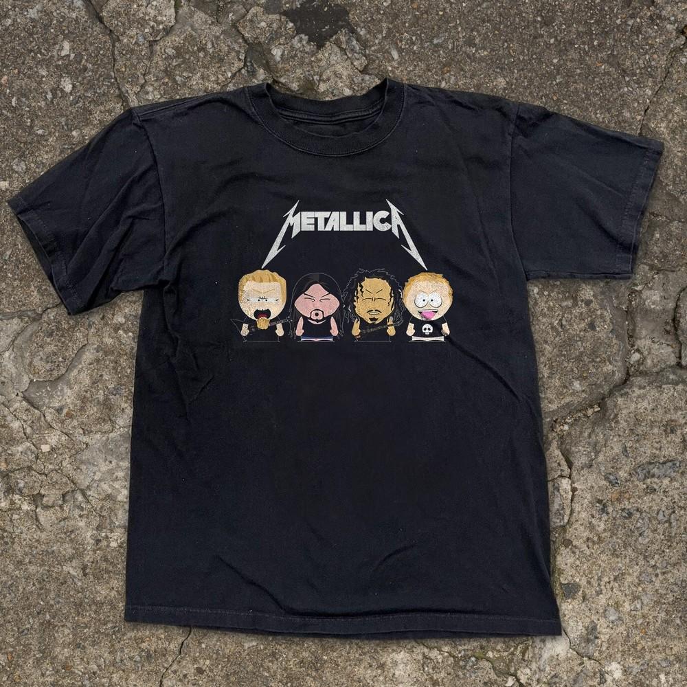 Metallica Lustiges Shirt Musik Rockband Unisex Schwarzes T-Shirt Größe S-5XL Unisex T-Shirt