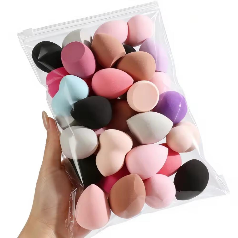 4pcs Assorted Colors Makeup Sponge Powder Puff Dry and Wet Beauty Cosmetic Egg Powder Puff Bevel Cut Make Up Sponge Tools