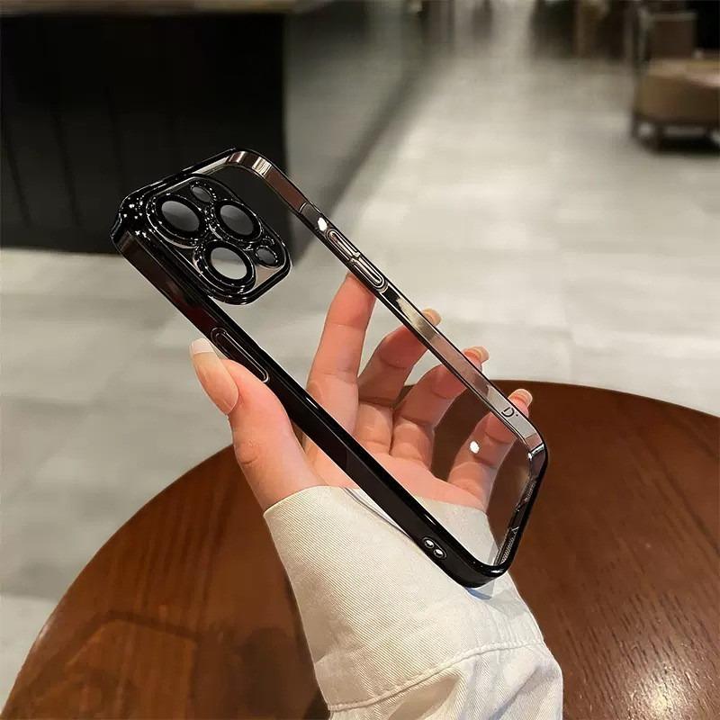Applicable To IPhone 16 Electroplated Magnetic Phone Case Apple 15pro Full Package Lens Film 14 Transparent PC Protection Case
