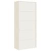 Vidaxl Document Cabinet, White, 90X40X200 Cm, Steel