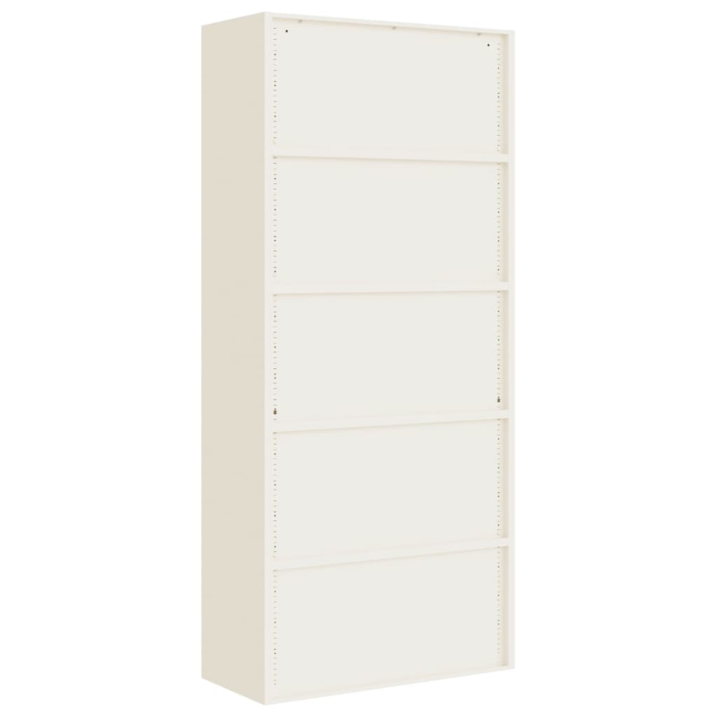 Vidaxl Document Cabinet, White, 90X40X200 Cm, Steel