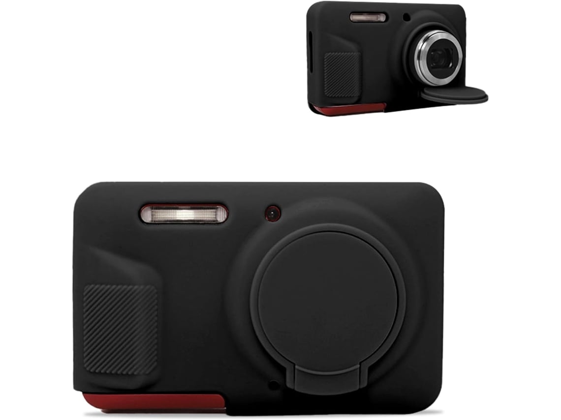 

Soft Silicone Case for Kodak PIXPRO FZ55, Shockproof Protective Cover with Removable Lens Cap чёрный