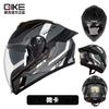 Full Face Motorcycle Helmet With Dual Visor Rear Spoiler Men Women - 3C Certified ABS Safety Gear