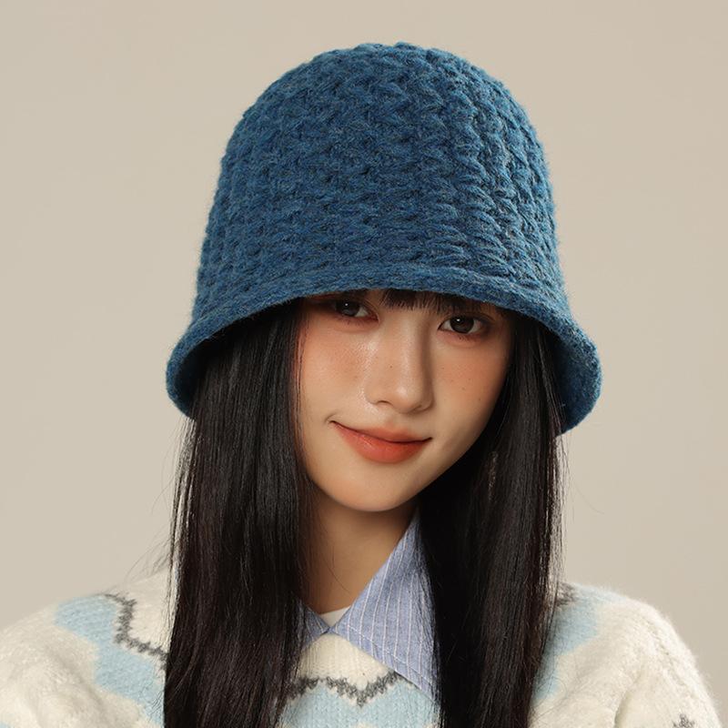 Autumn and Winter New Bucket Hat Women's Simple Versatile Solid Color Bucket Hat Trendy Foldable Washbasin Hat