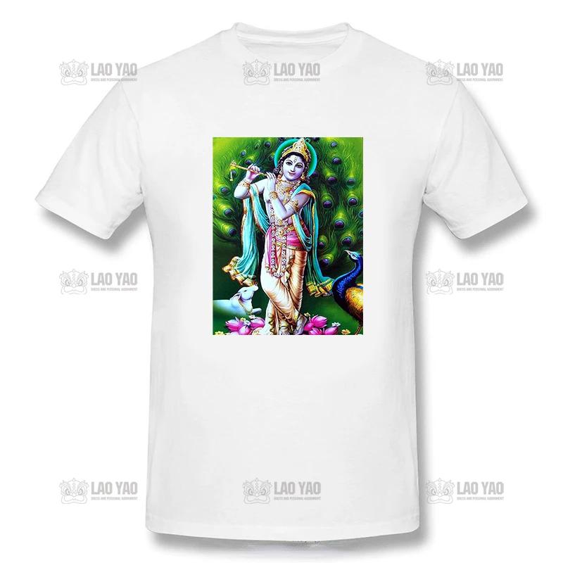 Krishna T Shirt Krishna Hare Krishna Man TShirt Awesome Woman Tee Shirt Summer Streetwear ShortSleeve Graphic Tshirt