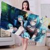 Virtual Singer M-Miku Cute Big Microfiber Beach Towels Quick Dry Towel Sand Beach Towels Pool Towel for Travel Swim Pool Yoga