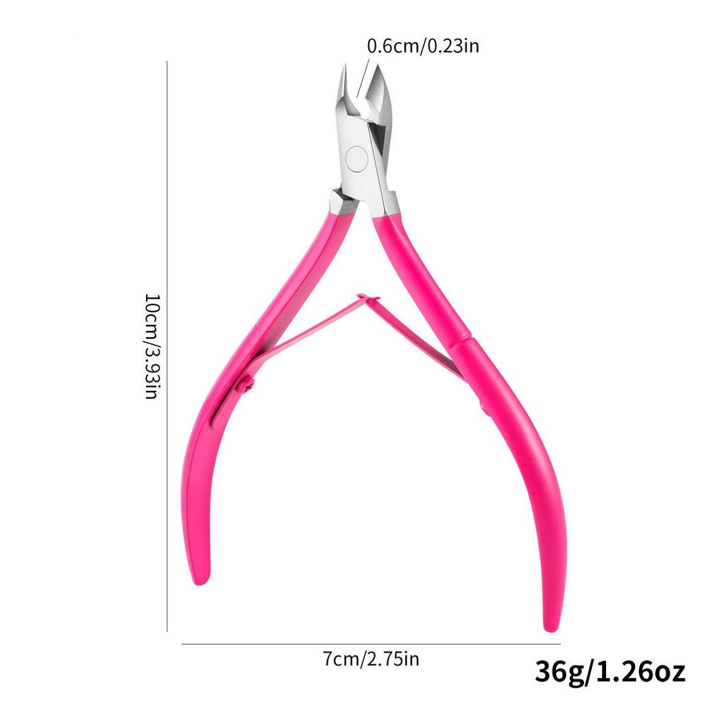D501 Stainless Steel Cuticle Nipper & Hangnail Remover Set - Gray Manicure Tool